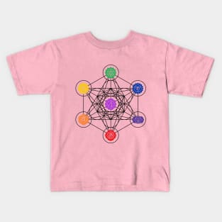 Metatron’s Cube Chakras II Kids T-Shirt